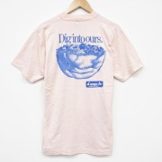 L★古着 スクリーンスターズ 半袖 ビンテージ Tシャツ メンズ 80年代 80s野菜 クルーネック USA製 ピンク【spe】 26may21