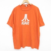 XL★古着 Changes 半袖 ビンテージ Tシャツ メンズ 00年代 00s アタリ 大きいサイズ コットン クルーネック USA製 オレンジ【spe】 26may23