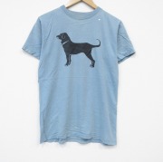 S★古着 半袖 ビンテージ Tシャツ メンズ 00年代 00s The Black Dog コットン クルーネック USA製 水色【spe】 26may25