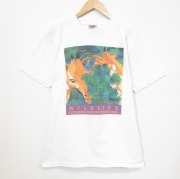 L★古着 オニータ ONEITA 半袖 ビンテージ Tシャツ メンズ 90年代 90s キリン コットン クルーネック ホワイト【spe】 26may26