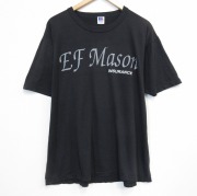 XL★古着 ラッセル 半袖 ビンテージ Tシャツ メンズ 80年代 80s EFMason 大きいサイズ クルーネック USA製【spe】 26may29