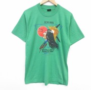 M★古着 半袖 ビンテージ Tシャツ メンズ 90年代 90s インディアン クルーネック USA製 グリーン【spe】 26may30
