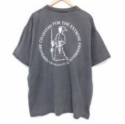 XL★古着 ヘインズ 半袖 ビンテージ Tシャツ メンズ 00年代 00s フィッシャーマン 胸ポケット付き フェード 大きいサイズ コットン クルーネック ブラック【spe】 26jun01