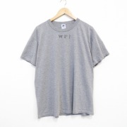 XL★古着 ラッセル 半袖 ビンテージ Tシャツ メンズ 00年代 00s WPI ステンシル クルーネック グレー 霜降り【spe】 26jun03