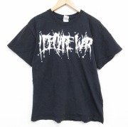 L★古着 フルーツオブザルーム 半袖 ロック バンド ビンテージ Tシャツ メンズ 00年代 00s アイディクレアウォー コットン クルーネック ブラック【spe】 26jun05