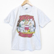 M★古着 半袖 ビンテージ Tシャツ メンズ 90年代 90s NFL ワシントンレッドスキンズ コットン クルーネック USA製 グレー 霜降り アメフト スーパーボウル【spe】 26jun10