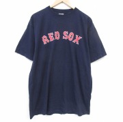 XL★古着 マジェスティック 半袖 ビンテージ Tシャツ メンズ 00年代 00s MLB ボストンレッドソックス 松坂大輔 18 コットン クルーネック ブラック メジャーリーグ ベースボール 野球【spe】 26jun15