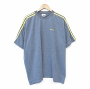 アディダス 90s 半袖Tシャツ ワンポイントロゴ グレー メンズXL相当 | 古着