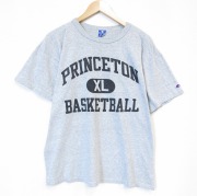 XL★古着 半袖 チャンピオン Champion ビンテージ Tシャツ メンズ 90年代 90s バスケットボール コットン クルーネック USA製 グレー 霜降り【spe】 26jun22