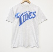 M★古着 オニータ ONEITA 半袖 ビンテージ Tシャツ メンズ 90年代 90s MLB ノーフォークタイズ コットン クルーネック グレー 霜降り メジャーリーグ ベースボール 野球【spe】 26jun24