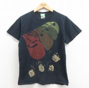 S★古着 半袖 ビンテージ ロック バンド Tシャツ メンズ 00年代 00s ビートルズ The Beatles コットン クルーネック 黒 ブラック 【spe】 25aug21 中古