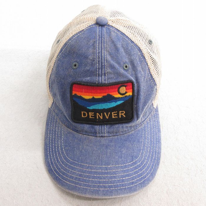 中古 メッシュ キャップ デンバー ツートンカラー 紺 ネイビー 25jun30