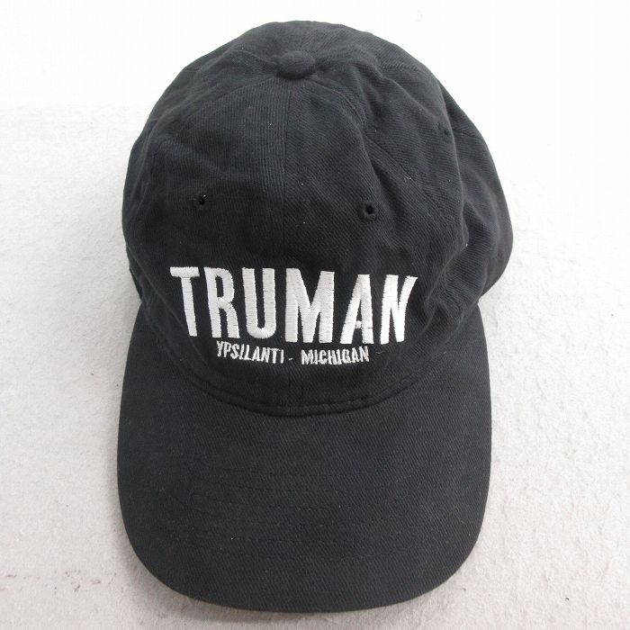 中古 キャップ TRUMAN 刺繍 コットン 黒 ブラック 25jun30