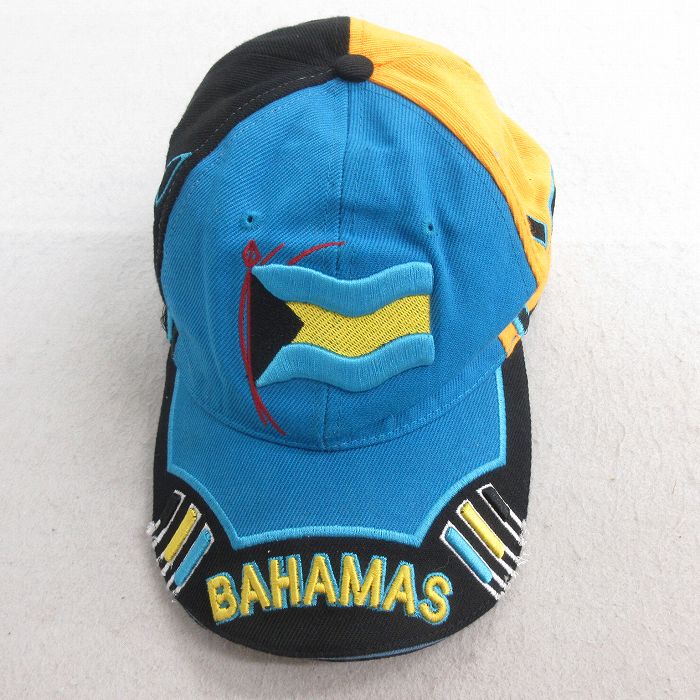 中古 キャップ バハマ 刺繍 マルチカラー 水色 【spe】 25jun30