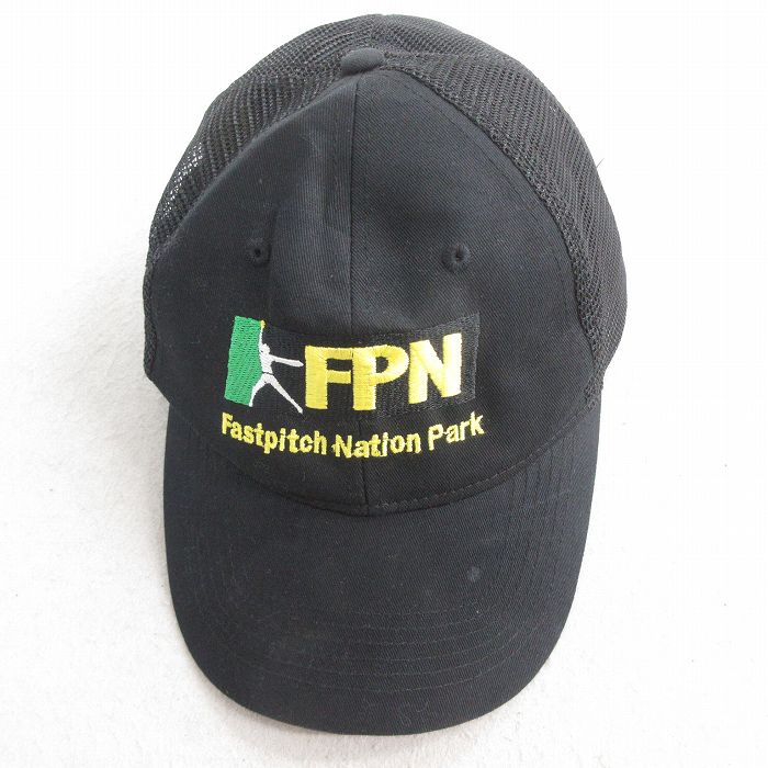 中古 メッシュ キャップ FPN 刺繍 黒 ブラック 25jun30