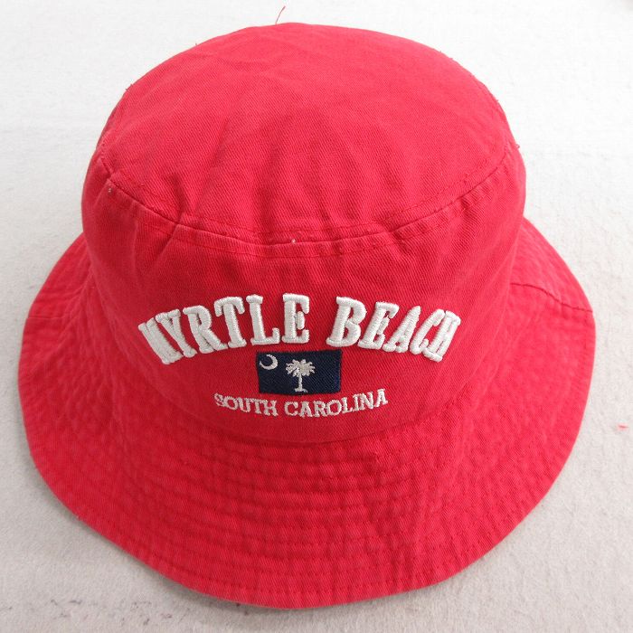 中古 ハット サウスカロライナ コットン 赤 レッド 25jul01