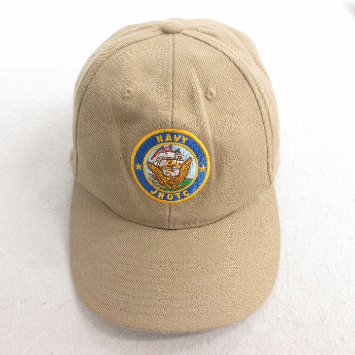 中古 キャップ 90年代 90s ネイビー NAVY 刺繍 USA製 ベージュ カーキ 25jul01