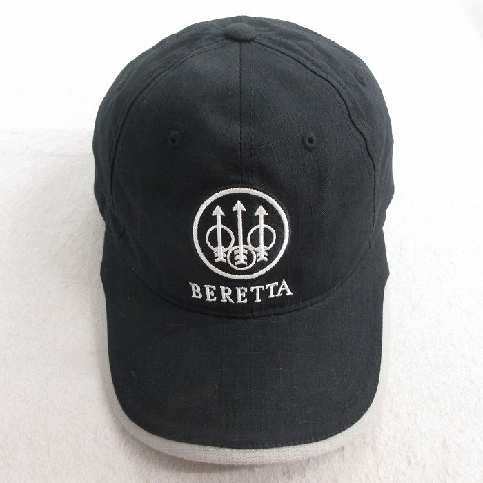 中古 キャップ BERETTA っ雌雄 リップストップ コットン 黒 ブラック 25jul01