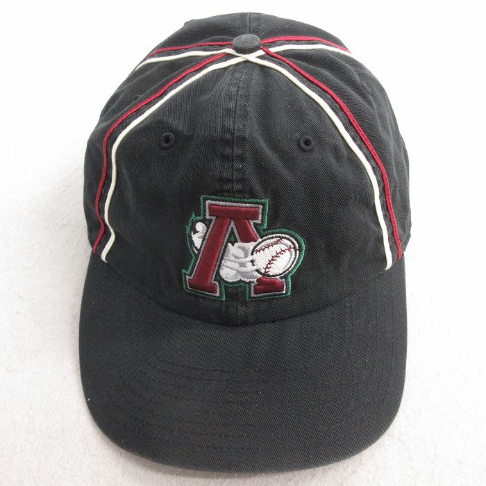 中古 キャップ A 刺繍 コットン 黒 ブラック 25jul03