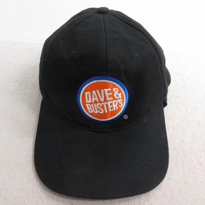 中古 キャップ DAVE 刺繍 コットン 黒 ブラック 25jul03