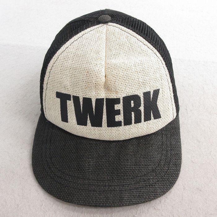 中古 メッシュ キャップ TWERK ツートンカラー 黒 ブラック 25jul03