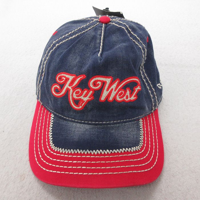 【20%OFF】中古 キャップ キーウエスト 刺繍 デッド ツートンカラー コットン 紺 ネイビー 25jul08