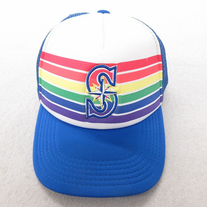 中古 メッシュ キャップ S 青 ブルー 25jul08