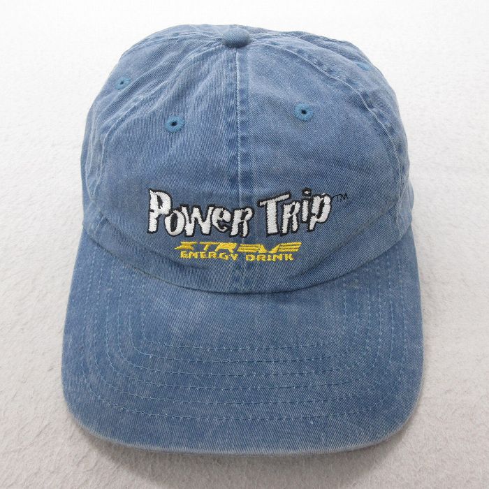 【50%OFF】中古 キャップ パワートリップ 刺繍 コットン 紺 ネイビー 25jul08