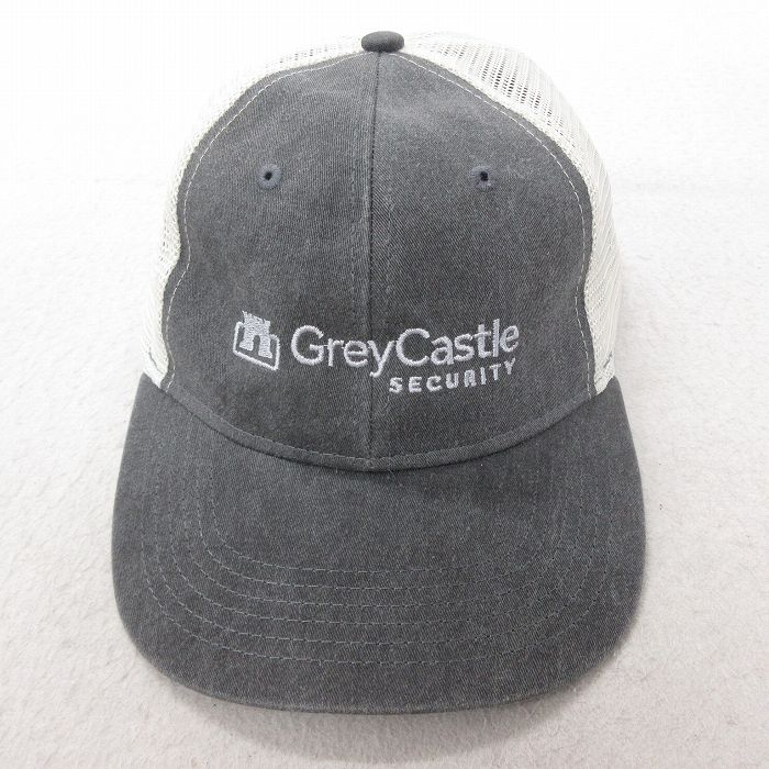 中古 メッシュ キャップ Grey 刺繍 ツートンカラー グレー 25jul09