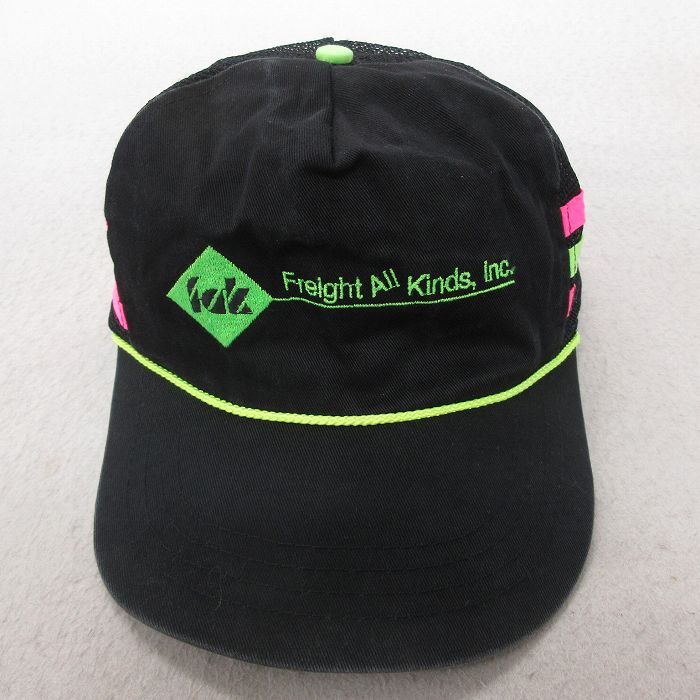 中古 メッシュ キャップ Freight 刺繍 黒 ブラック 25jul09