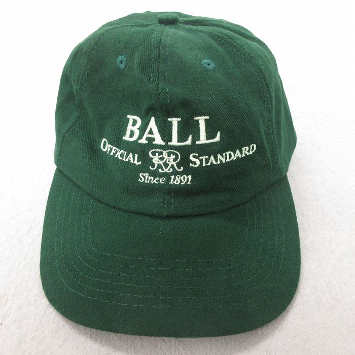 中古 キャップ BALL 刺繍 緑 グリーン 25jul09