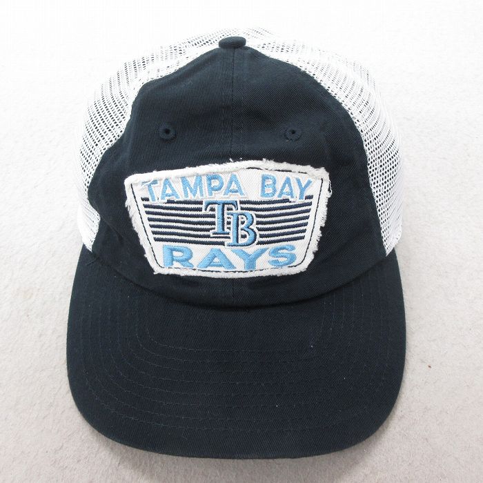 中古 メッシュ キャップ MLB タンパベイレイズ ツートンカラー 黒 ブラック メジャーリーグ ベースボール 野球 25jul09