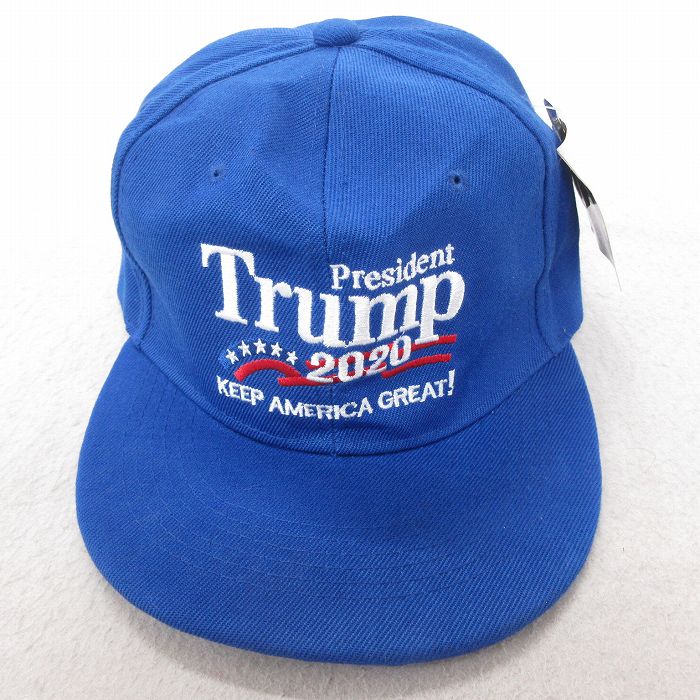 【20%OFF】中古 キャップ トランプ大統領 刺繍 デッド 青 ブルー 【spe】 25jul09