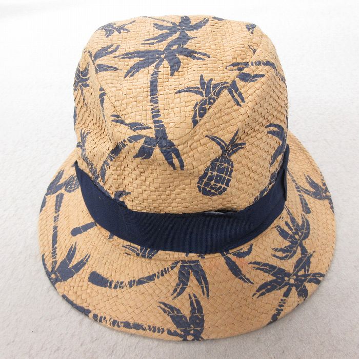 中古 ハット ヤシの木 パイナップル ベージュ カーキ 25jul15