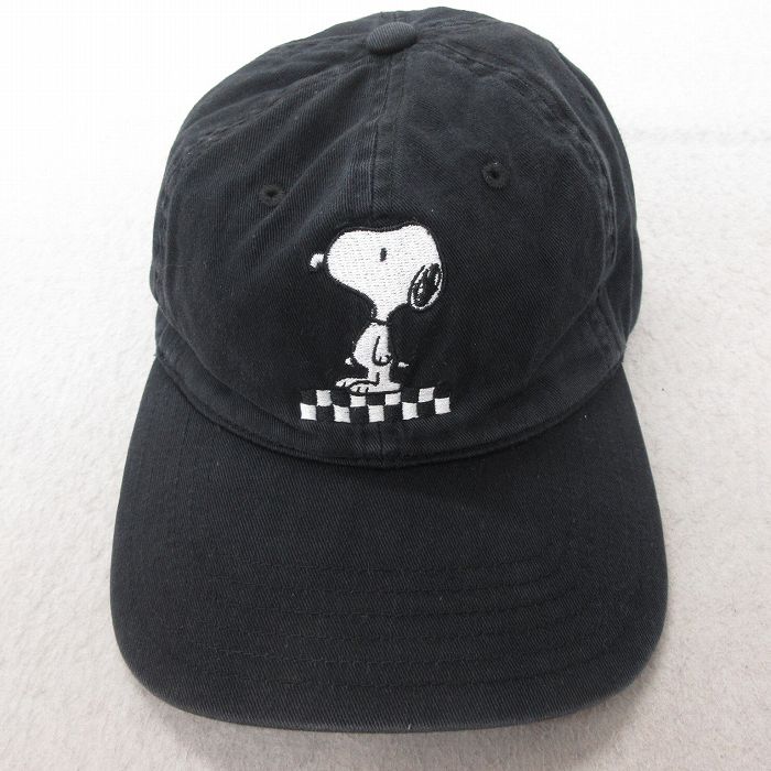 中古 キャップ スヌーピー SNOOPY 刺繍 黒 ブラック 【spe】 25jul15