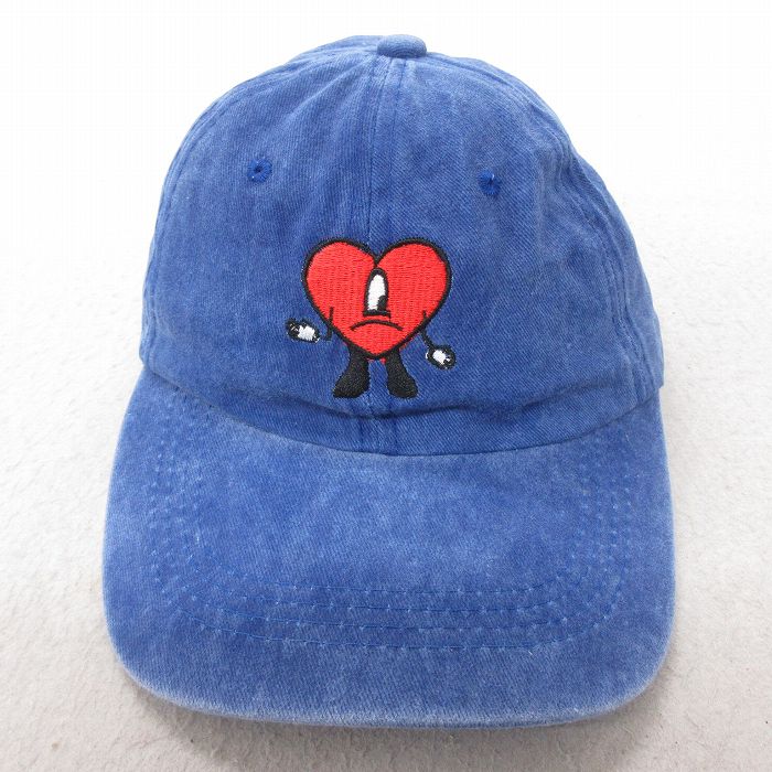 中古 キャップ ハート 刺繍 紺 ネイビー 25jul15