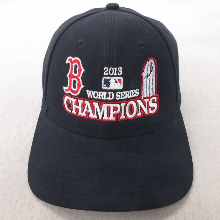 【50%OFF】中古 ニューエラ キャップ MLB ボストンレッドソックス 刺繍 黒 ブラック 25jul15