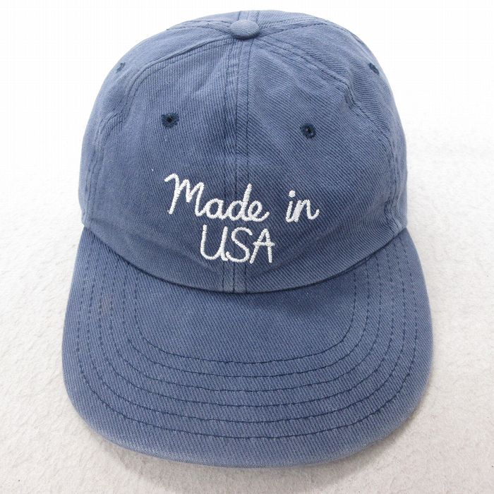 中古 キャップ Mode in USA 刺繍 薄紺 ネイビー 25jul16