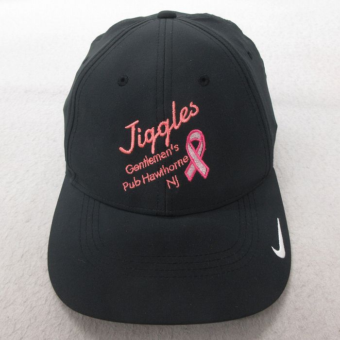 中古 ナイキ NIKE キャップ Jiggles 刺繍 黒 ブラック 25jul16
