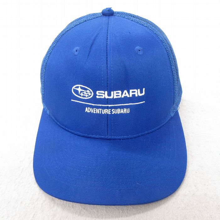 中古 メッシュ キャップ スバル 刺繍 青 ブルー 25jul22