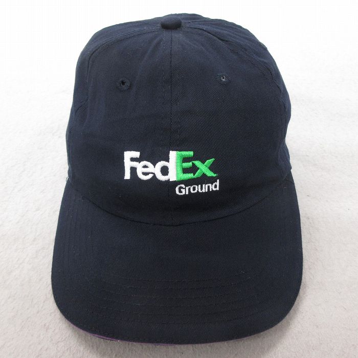 中古 キャップ FedEx 刺繍 紺 ネイビー 【spe】 25jul22
