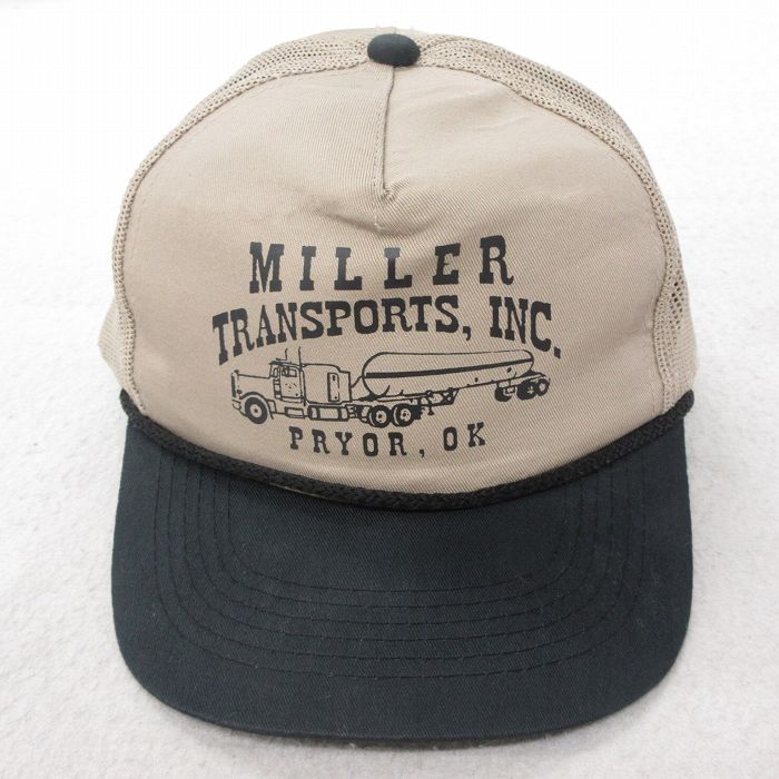 中古 メッシュ キャップ トラック ツートンカラー ベージュ カーキ 25jul22