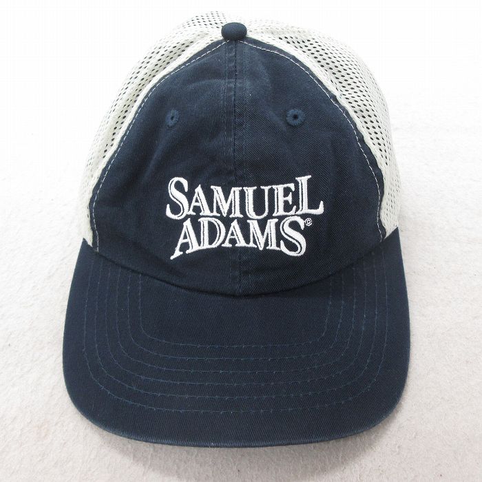 中古 メッシュ キャップ SAMUEL 刺繍 ツートンカラー 紺 ネイビー 25jul22