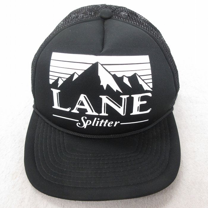 中古 メッシュ キャップ LANE 黒 ブラック 25jul22