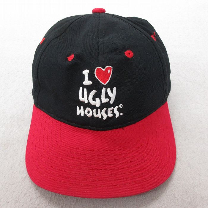 中古 キャップ UGLY 刺繍 ツートンカラー 黒 ブラック 25jul23