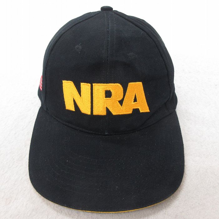 中古 キャップ NRA 刺繍 コットン 黒 ブラック 25jul23