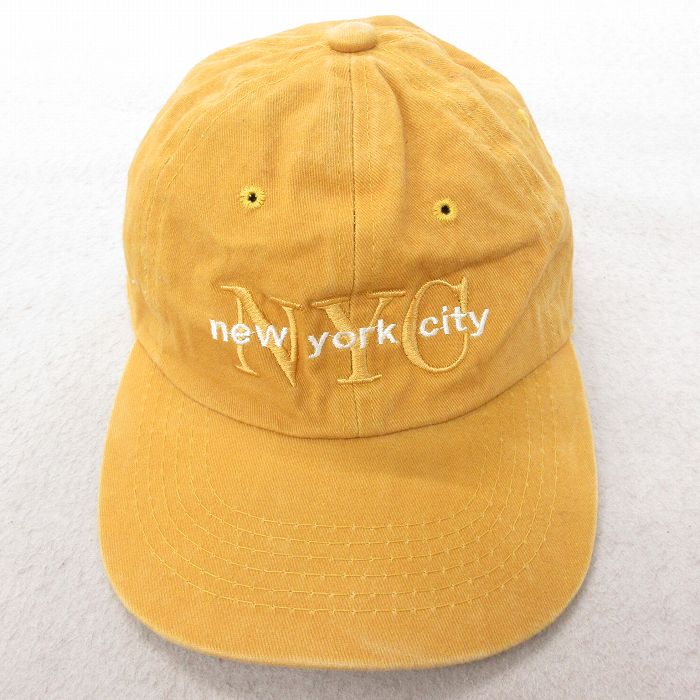 中古 キャップ NYC 刺繍 黄 イエロー 25jul23