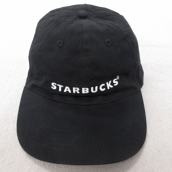 中古 キャップ スターバックス 刺繍 コットン 黒 ブラック 【spe】 25jul23