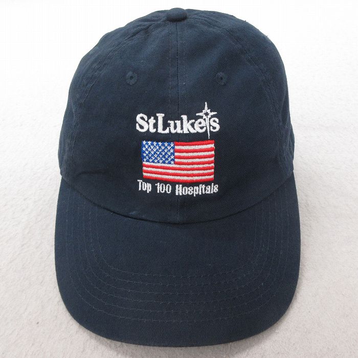 中古 キャップ 星条旗 刺繍 コットン 黒 ブラック 25jul23