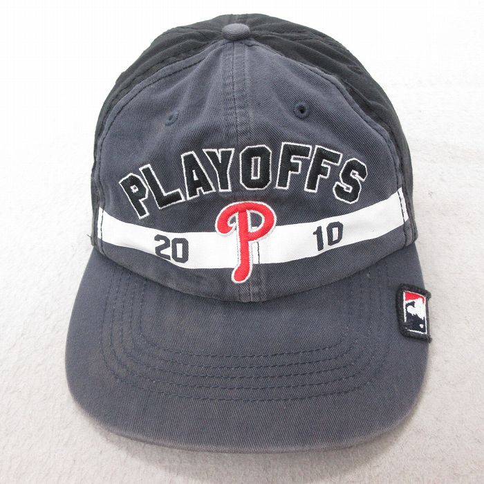 中古 キャップ MLB フィラデルフィアフィリーズ 刺繍 コットン グレー メジャーリーグ ベースボール 野球 25jul23